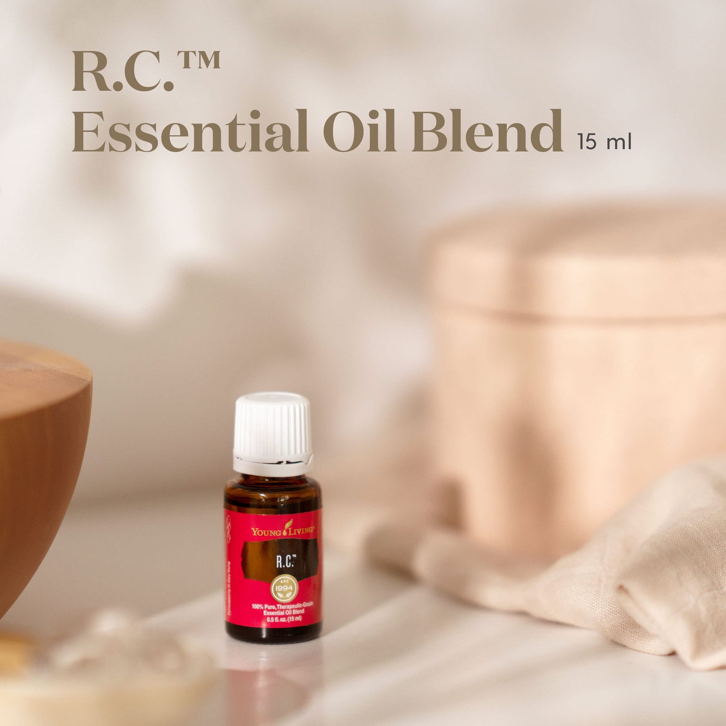Young Living R.C. Essential Oil Blend 15ml – Cypress, Spruce, Myrtle, Pine & Eucalyptus | Refreshing Aroma