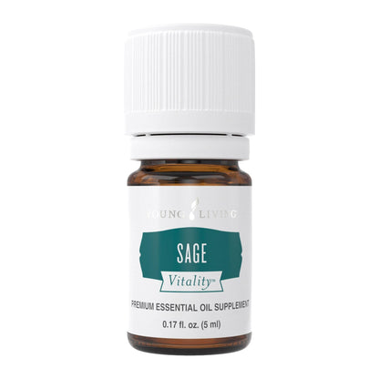 Young Living Sage Vitality Essential Oil - 5ml | Clearing Rituals, Culinary Use & Women's Well-Being