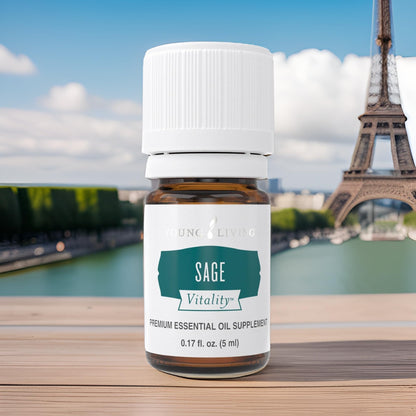 Young Living Sage Vitality Essential Oil - 5ml | Clearing Rituals, Culinary Use & Women's Well-Being