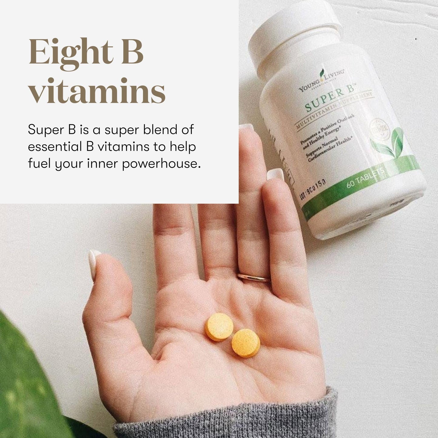 Young Living Super B Tablets – 60-Count | B Vitamins, Minerals & Energy Support | Keto-Friendly