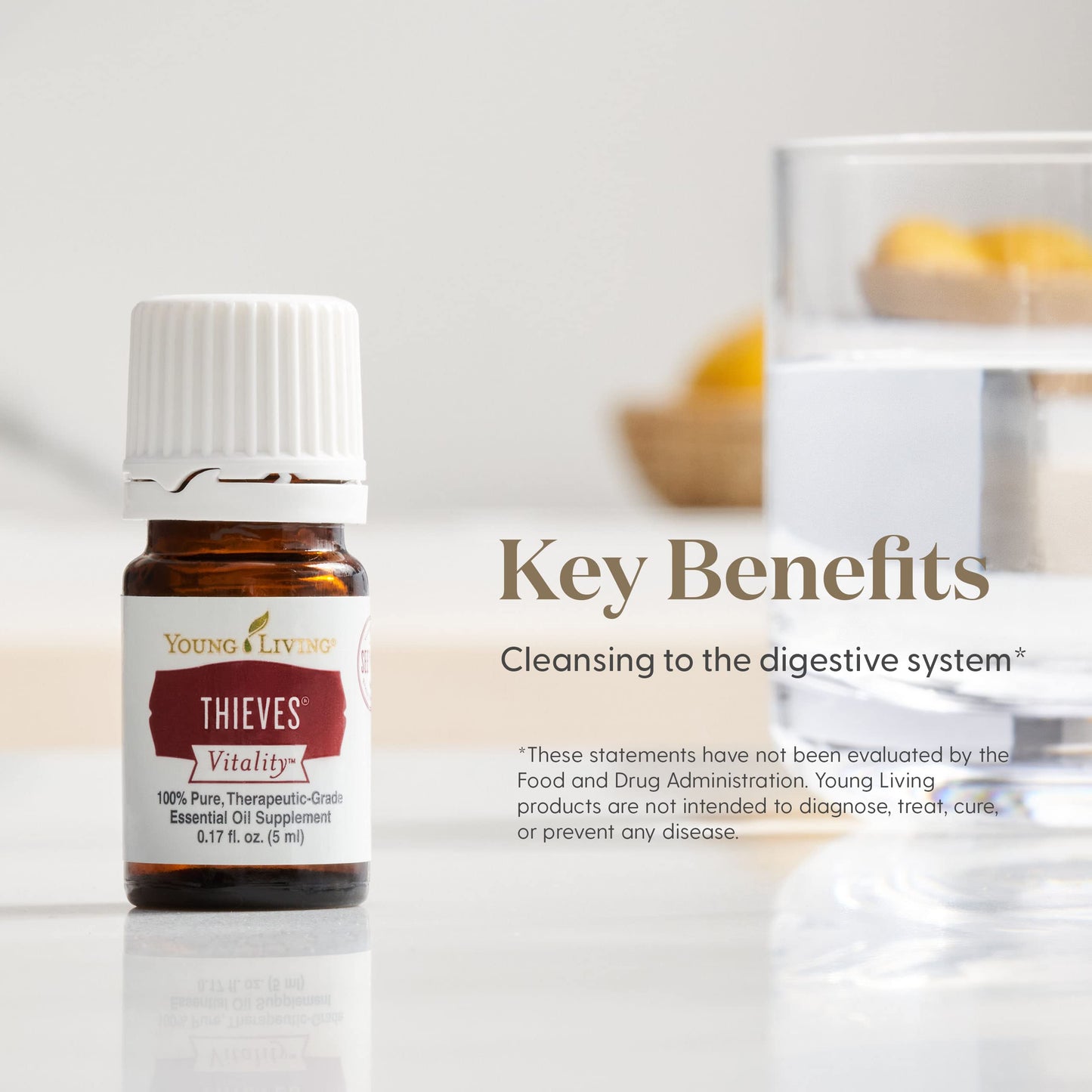 Young Living Thieves Vitality Essential Oil, 5 mL - Dietary