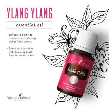 Ylang Ylang Essential Oil 15ml by Young Living Essential Oils | Calming Aroma & Skincare Support
