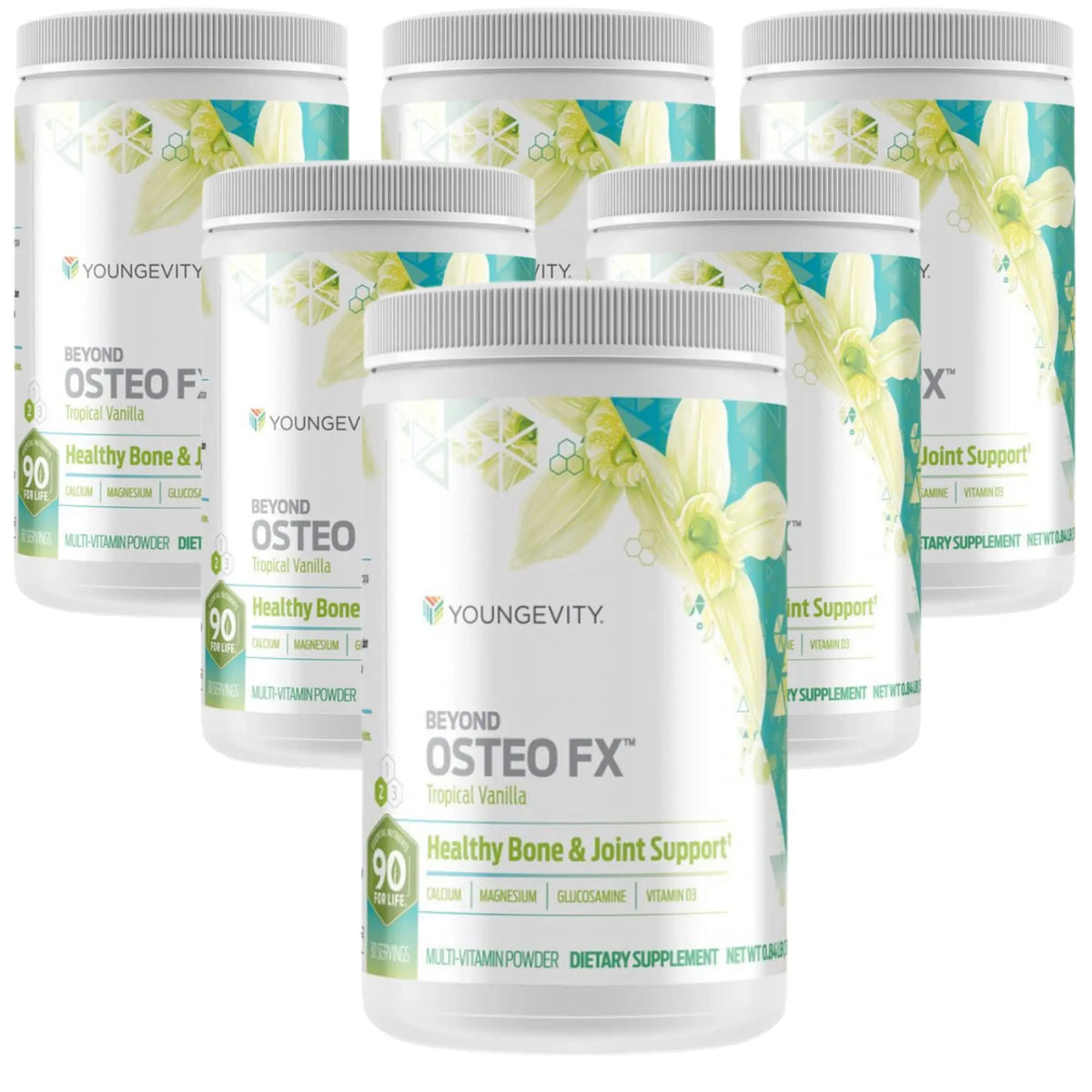 Youngevity Beyond Osteo FX - Tropical Vanilla | Bone Health Multi-Vitamin Powder (6 Canisters) BritishVita | Premium UK Vitamins & Wellness Supplements