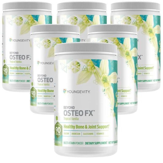 Youngevity Beyond Osteo FX - Tropical Vanilla | Bone Health Multi-Vitamin Powder (6 Canisters) BritishVita | Premium UK Vitamins & Wellness Supplements