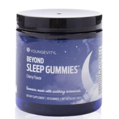 Youngevity Beyond Sleep Gummies – Melatonin, GABA & Chamomile | Tart Cherry, 60 Vegan, Sugar-Free