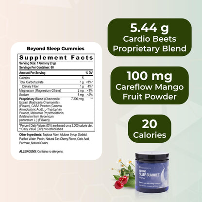 Youngevity Beyond Sleep Gummies – Melatonin, GABA & Chamomile | Tart Cherry, 60 Vegan, Sugar-Free