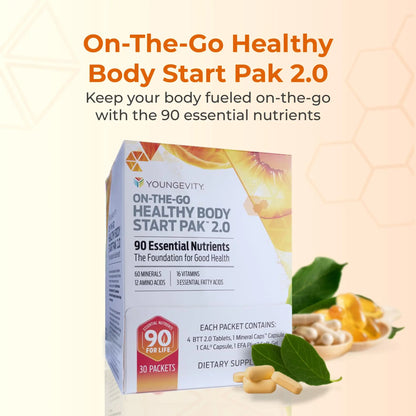 Youngevity On-The-Go Healthy Body Start Pak 2.0 – 90 Essential Nutrients, 30-Day Supply BritishVita | Premium UK Vitamins & Wellness Supplements