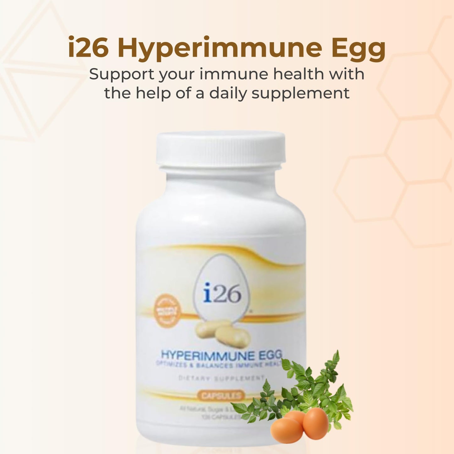 Youngevity i26® Hyperimmune Egg Capsules – Immune & Digestive Support | 135 Capsules