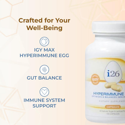Youngevity i26® Hyperimmune Egg Capsules – Immune & Digestive Support | 135 Capsules