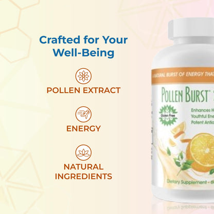 Youngevity Pollen Burst Tabs – Organic Hypoallergenic Pollen Extracts, 60 Tablets