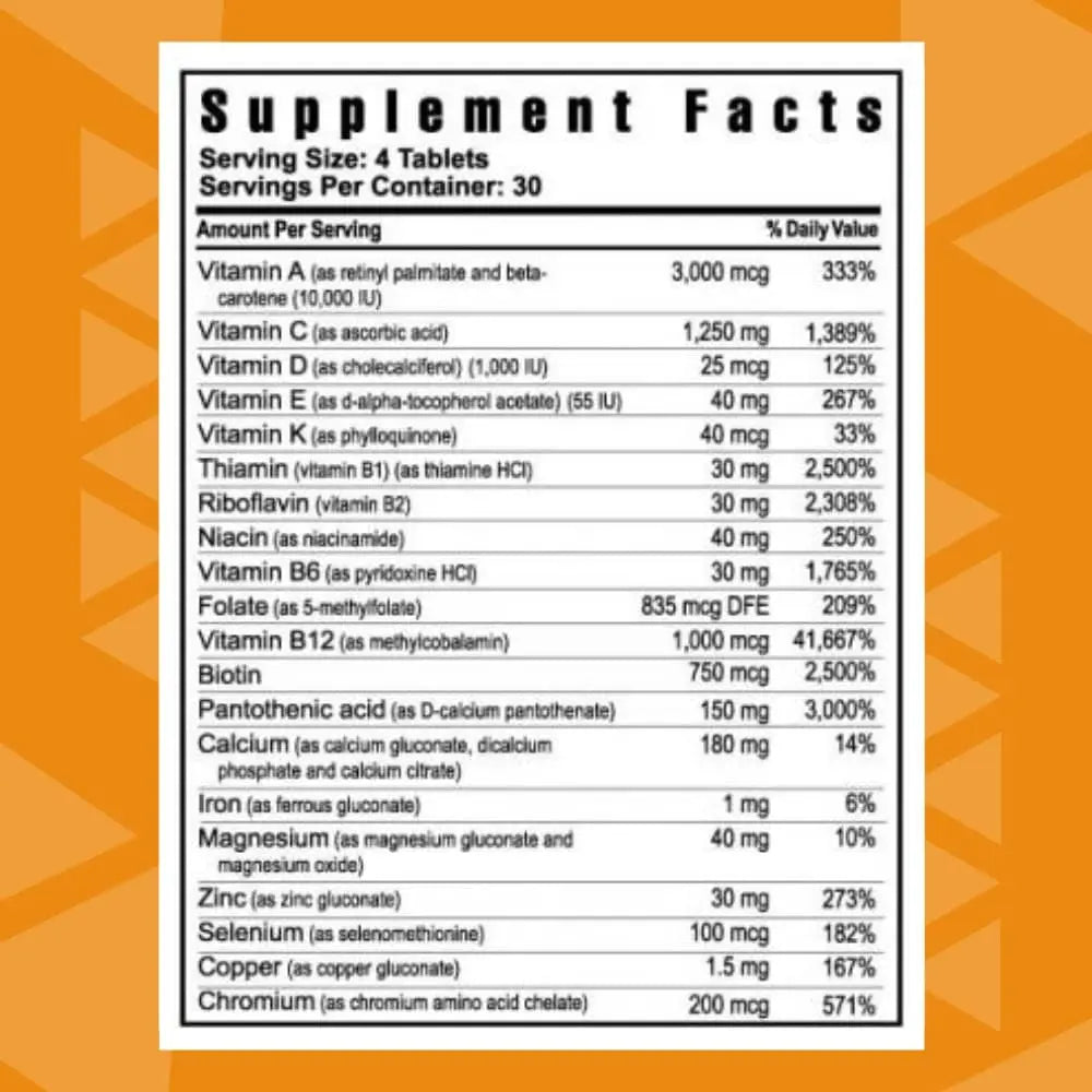 Youngevity Beyond Tangy Tangerine 2.0 – Multi-Vitamin & Mineral Complex | 160,000 ORAC, 120 Tablets BritishVita | Premium UK Vitamins & Wellness Supplements