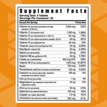 Youngevity Beyond Tangy Tangerine 2.0 – Multi-Vitamin & Mineral Complex | 160,000 ORAC, 120 Tablets BritishVita | Premium UK Vitamins & Wellness Supplements