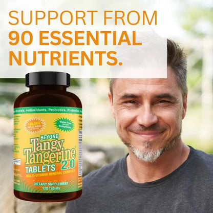 Youngevity Beyond Tangy Tangerine 2.0 – Multi-Vitamin & Mineral Complex | 160,000 ORAC, 120 Tablets BritishVita | Premium UK Vitamins & Wellness Supplements