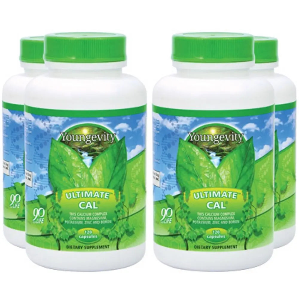 Youngevity Ultimate CAL – Calcium Magnesium Bone Health with D-3, Zinc, Potassium, Boron | 120 Capsules (Pack of 4) BritishVita | Premium UK Vitamins & Wellness Supplements