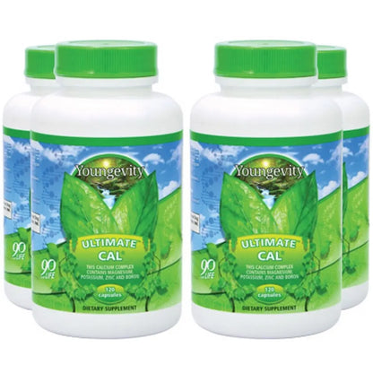 Youngevity Ultimate CAL – Calcium Magnesium Bone Health with D-3, Zinc, Potassium, Boron | 120 Capsules (Pack of 4) BritishVita | Premium UK Vitamins & Wellness Supplements