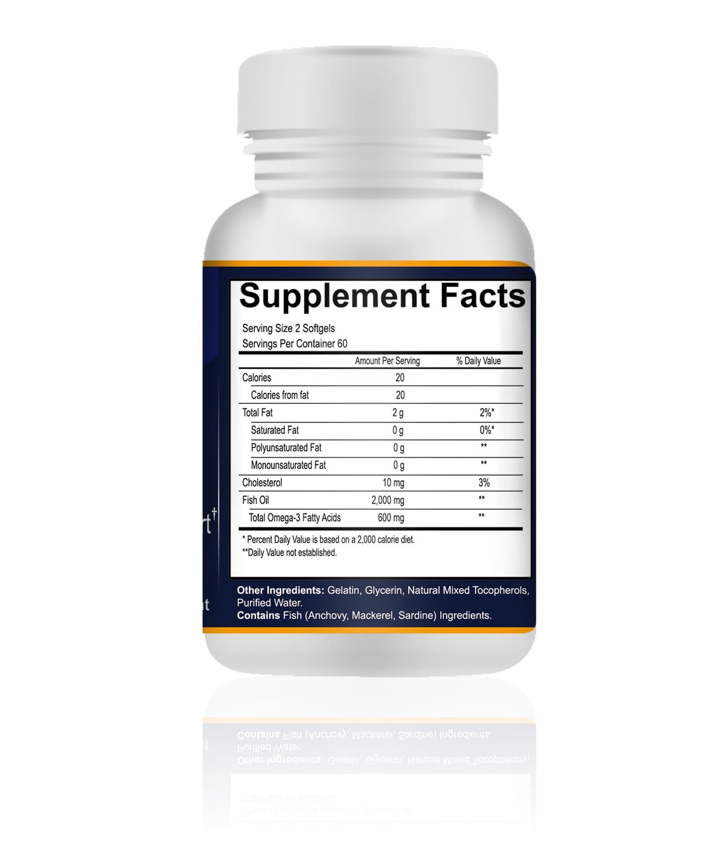 Your Nutritionist Omega-3 Fish Oil 1000mg – 120 Softgels, Heart Health