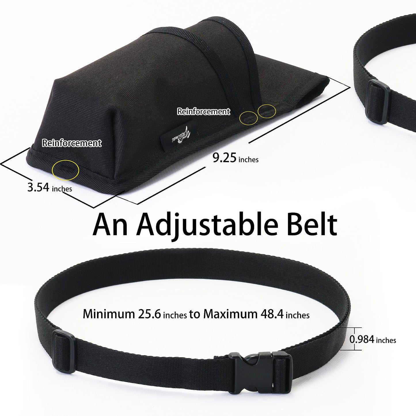 YOURUIMEI Massage Therapist Holster with Adjustable Belt – Bottle Bag & Lotion Holster (Black) XJ-1KD