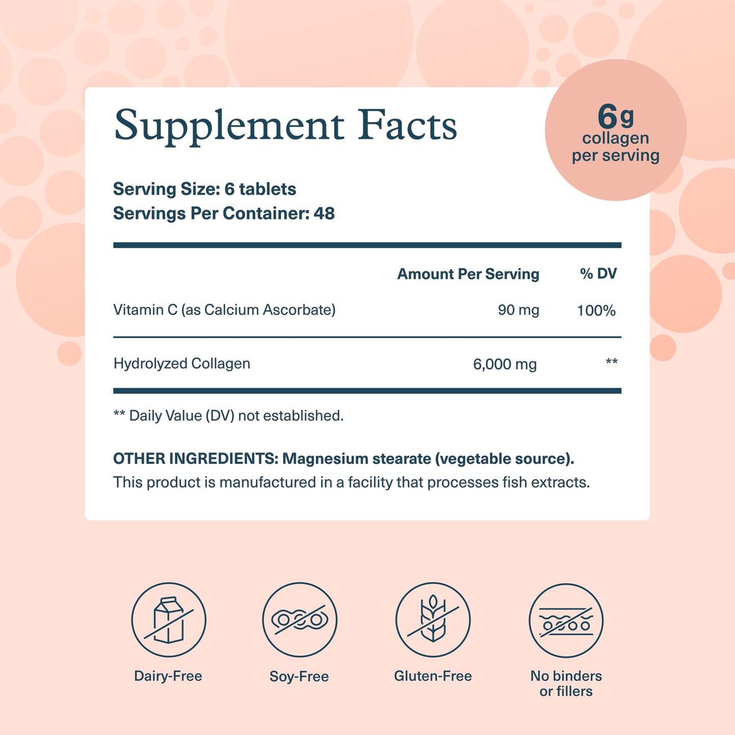 Youtheory Advanced Collagen 6000 mg with Vitamin C & Amino Acids - 290 Tablets (48-Day) | Hair, Skin, Nails, Joints