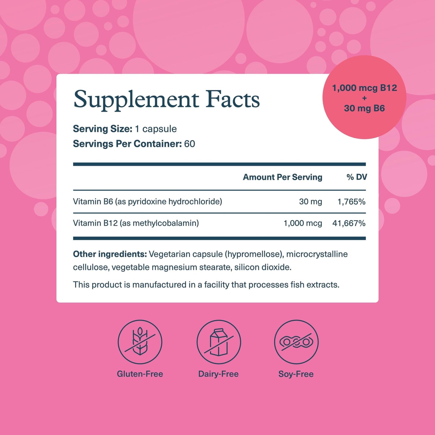 Youtheory B12B6 – Vegan B12 & B6 – Brain Health, Energy & Immunity – 60 Vegetarian Capsules
