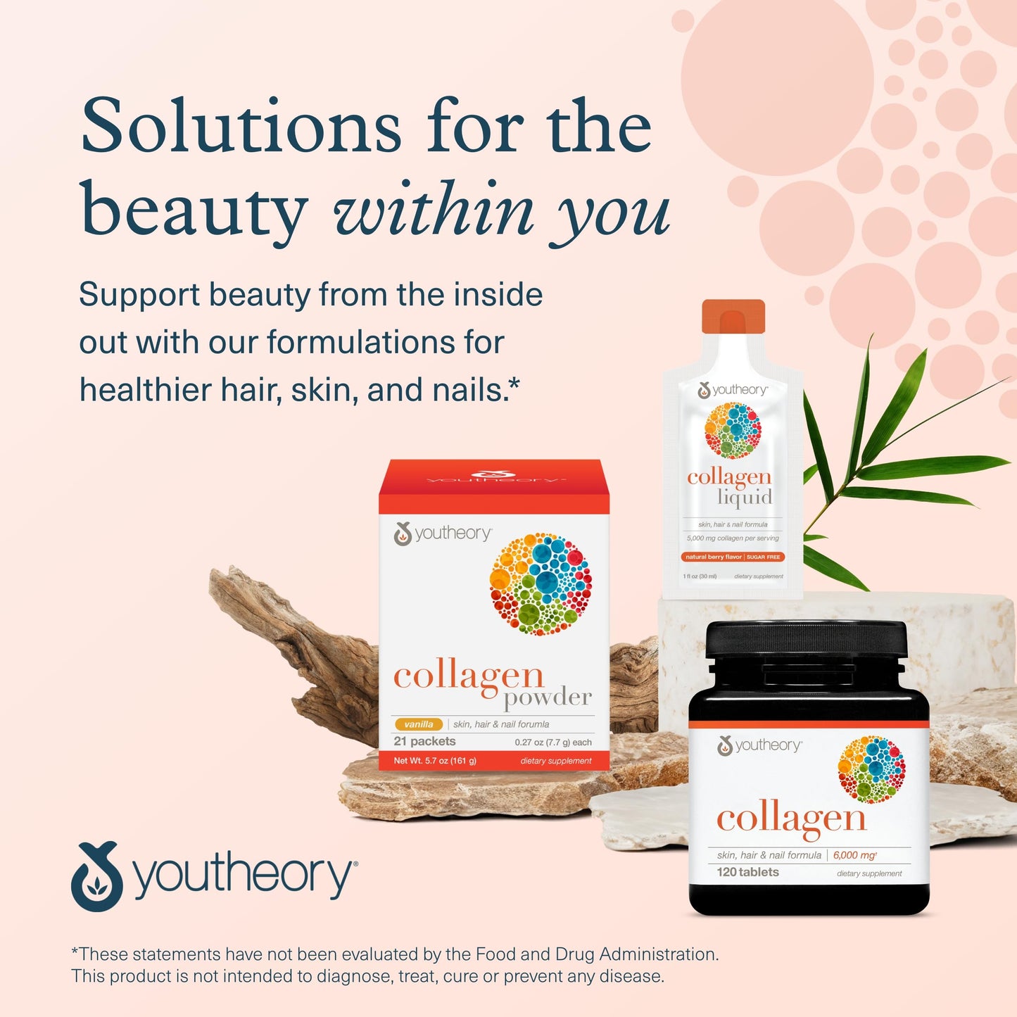 Youtheory Advanced Collagen 6,000 mg – Vitamin C & Amino Acids | Hair, Skin & Nails – 120 Tablets (20-Day Supply)