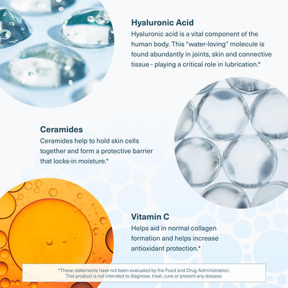 Youtheory Hyaluronic Plus – Hyaluronic Acid Supplement with Ceramides, Vitamin C, Biotin & More | 60 Vegetarian Capsules