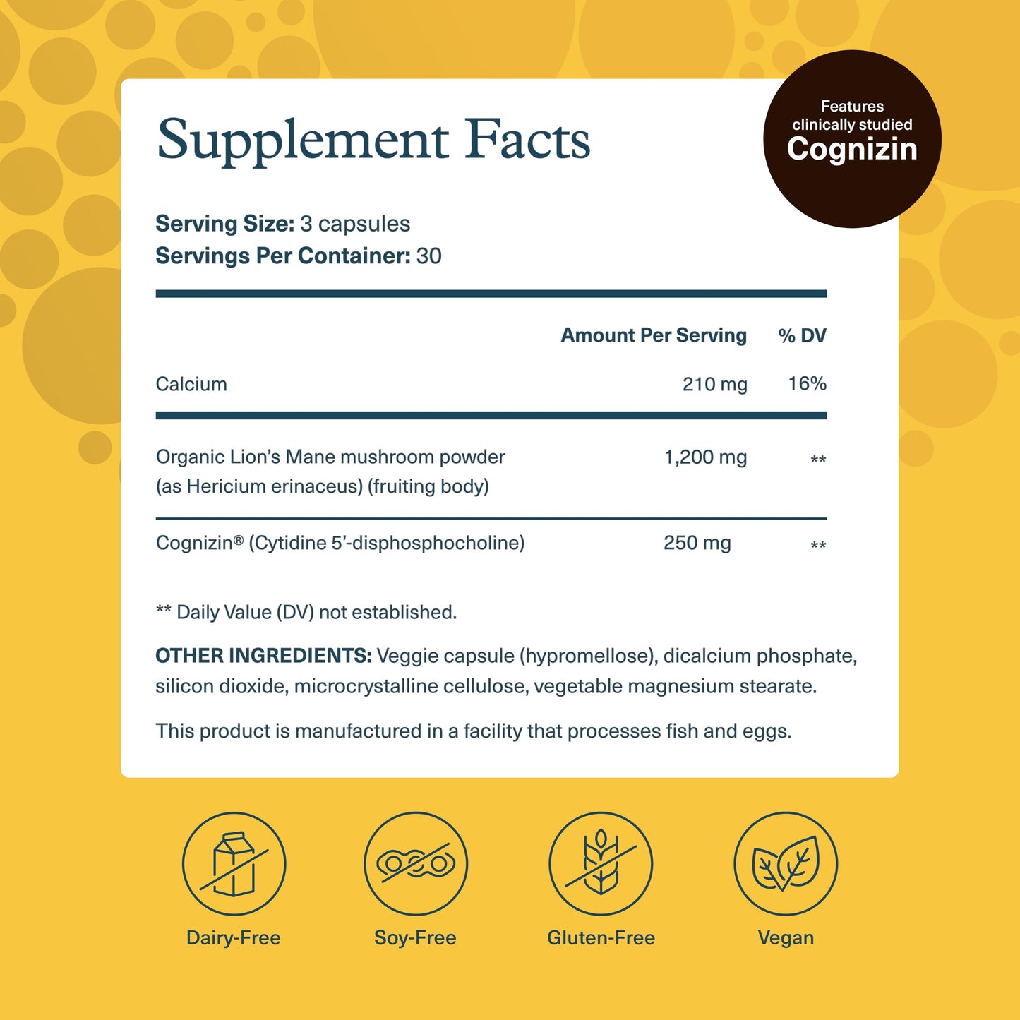 Youtheory Lion’s Mane+ Capsule 90 Vegetarian Capsules – Brain Health & Focus