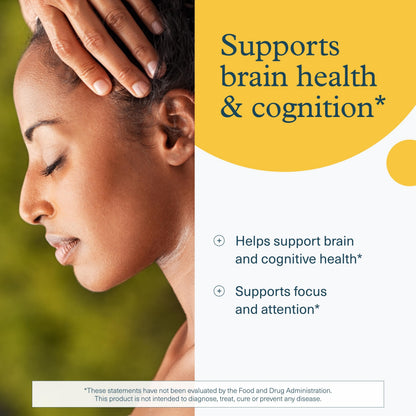 Youtheory Lion's Mane Plus | Cognizin for Focus & Brain Support | 60 Vegetarian Capsules