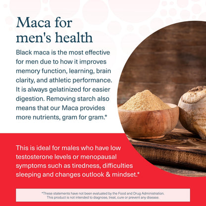 Youtheory Men's Maca - Vegan Maca Supplement for Energy, Stamina & Endurance | 120 Veg Capsules