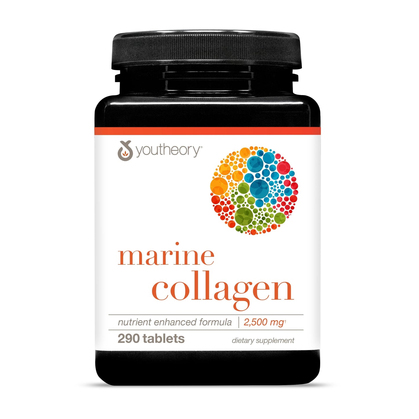 Youtheory Marine Collagen 2,500 mg – Supports Joints, Hair, Skin, Nails & More | 290 Tablets (58-Day Supply)