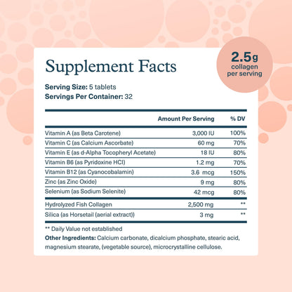 Youtheory Marine Collagen 2,500 mg – 160 Tablets (32-Day Supply) with Amino Acids, Minerals & Vitamins C, A, E, B6 & B12
