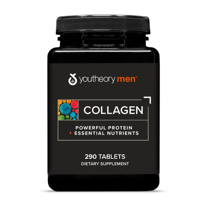 Youtheory Men's Collagen - 5,000 mg | 290 Tablets (48-Day Supply) | Joint, Skin, Hair & Nail Support