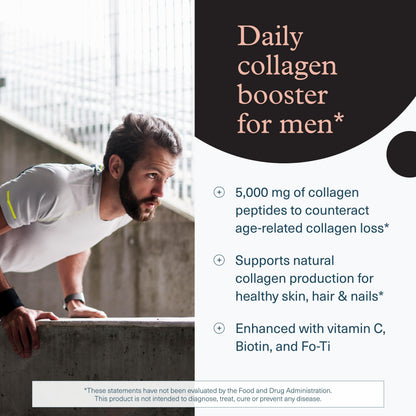 Youtheory Men's Collagen - 5,000 mg | 290 Tablets (48-Day Supply) | Joint, Skin, Hair & Nail Support