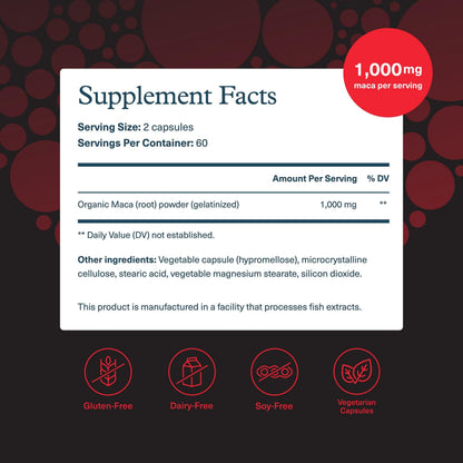 Youtheory Men's Maca - Vegan Maca Supplement for Energy, Stamina & Endurance | 120 Veg Capsules