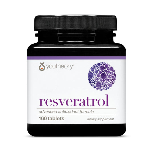 Youtheory Resveratrol Advanced Antioxidant Formula | ResVida 100 mg | 160 Tablets BritishVita | Premium UK Vitamins & Wellness Supplements