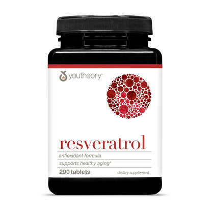 Youtheory Resveratrol Advanced Antioxidant – ResVida (Dairy/Gluten Free) 290 Tablets