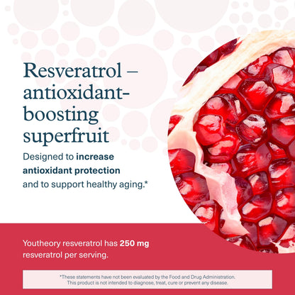Youtheory Resveratrol Advanced Antioxidant – ResVida (Dairy/Gluten Free) 290 Tablets