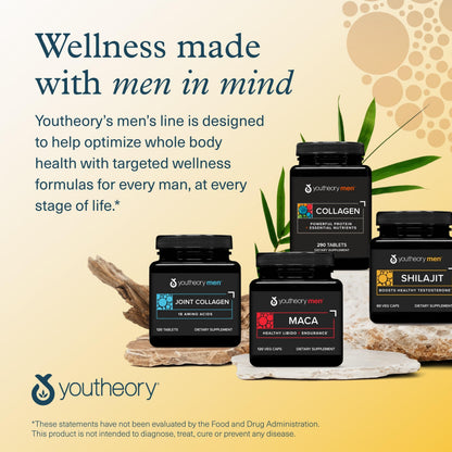 Youtheory Men's Shilajit 250mg Capsules – Energy, Stamina & Endurance