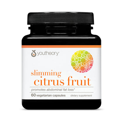 Youtheory Slimming Citrus Fruit - Vegan Health Supplement with Chromium - 60 Vegetarian Capsules