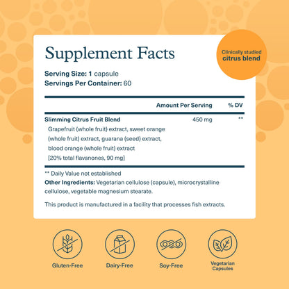 Youtheory Slimming Citrus Fruit – Vegan Health Supplement with Chromium | 2 x 60 Veg Capsules