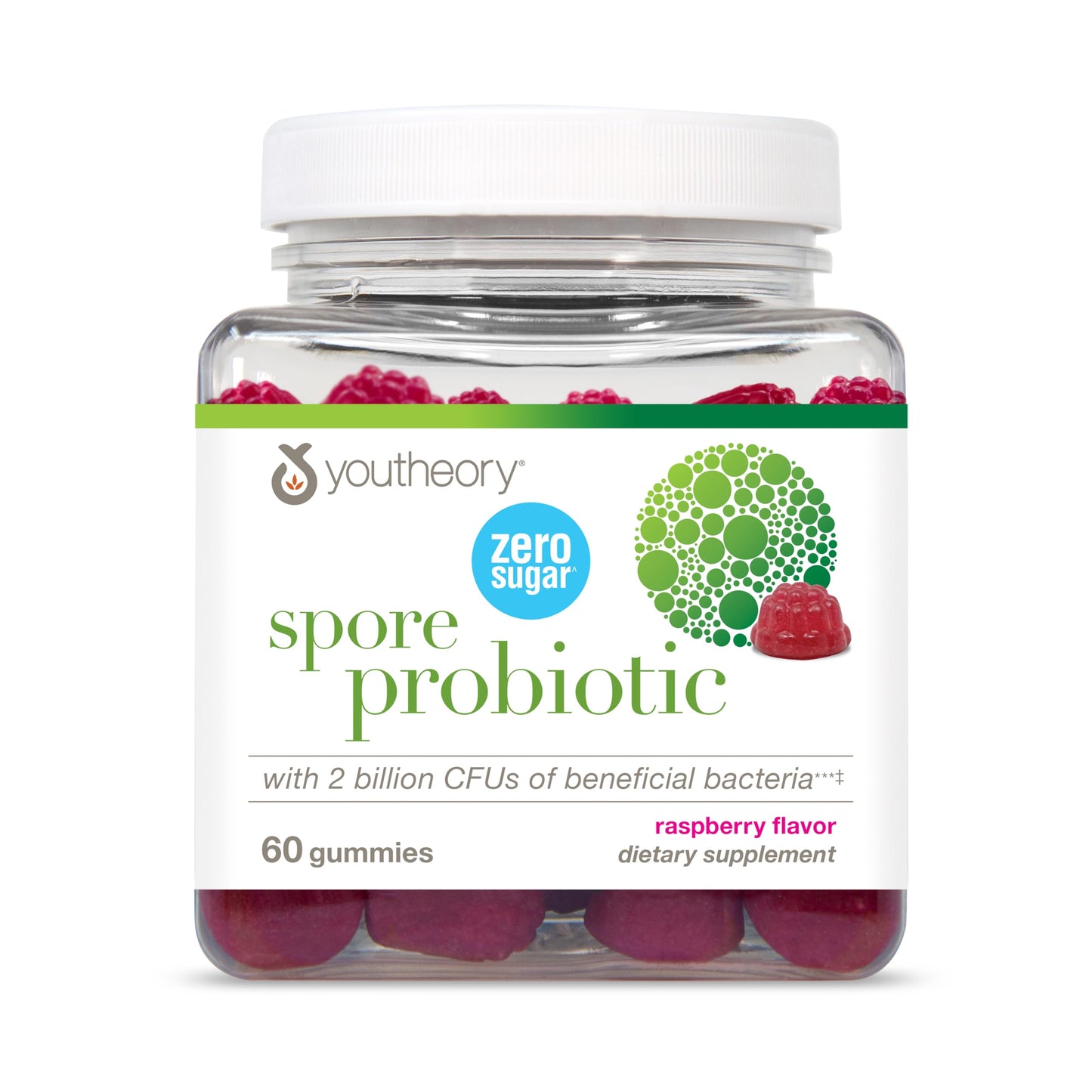 Youtheory Spore Probiotic – Vegan Gut Support, Bacillus Coagulans | 60 Gummies