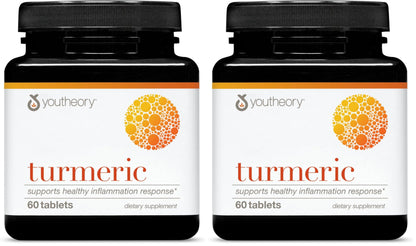 Youtheory Turmeric: Antioxidant & Joint Support | Black Pepper Extract | Vegan & Gluten-Free