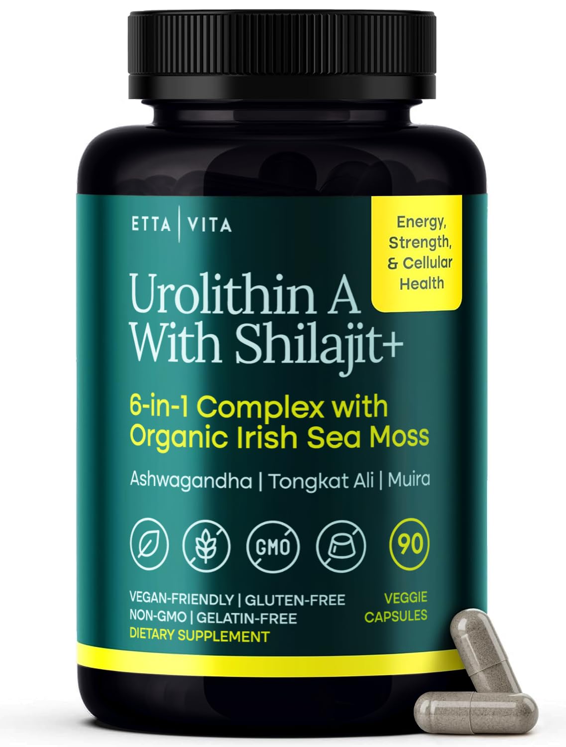 Youthful Urolithin-A Complex with Shilajit & Sea Moss | Energy & Focus