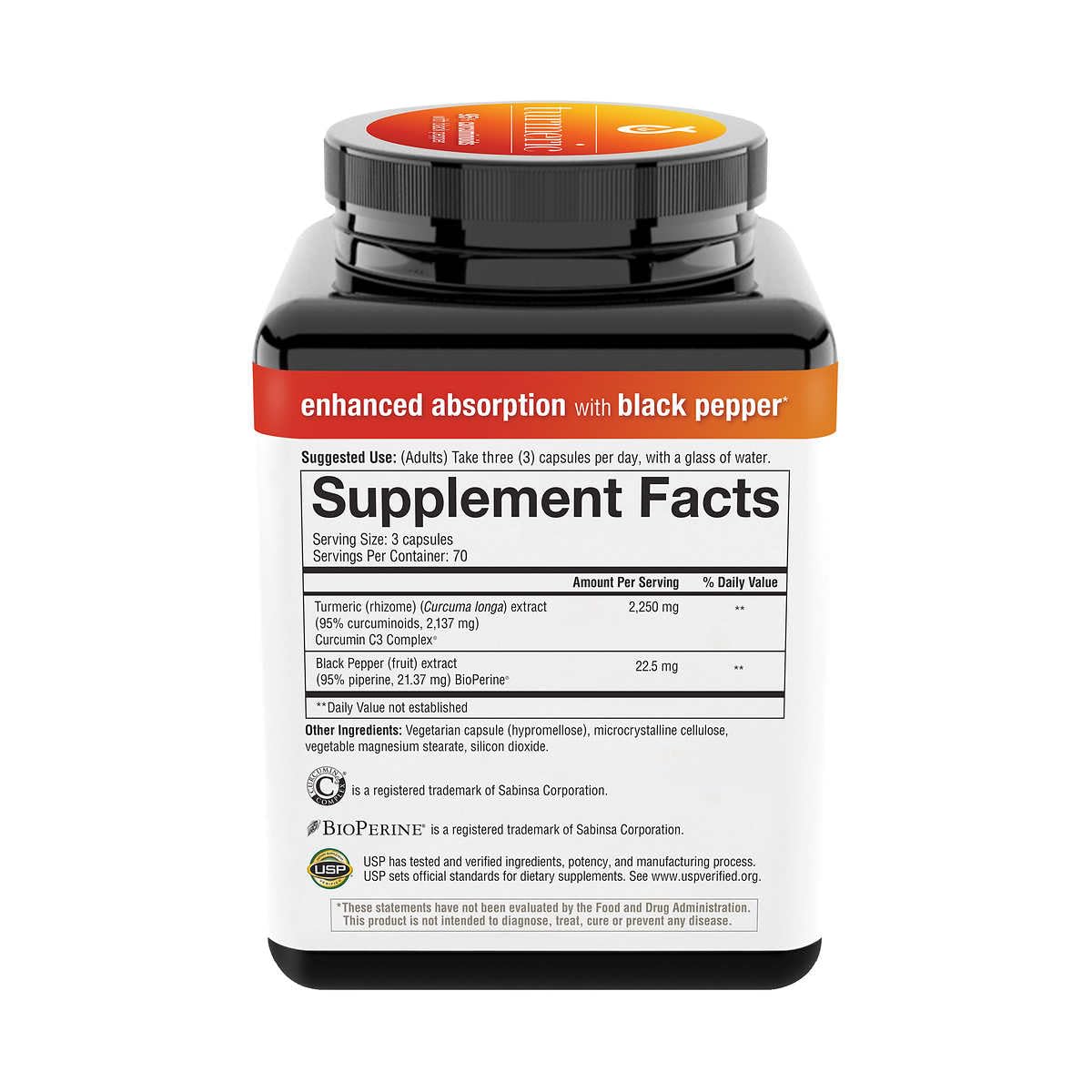 Youthory Turmeric Enhanced Formula - 2,250 mg Daily, 210 Count