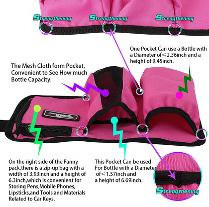 Massage Bottle Bag for Therapists - Rose Red YR-3KD Holster