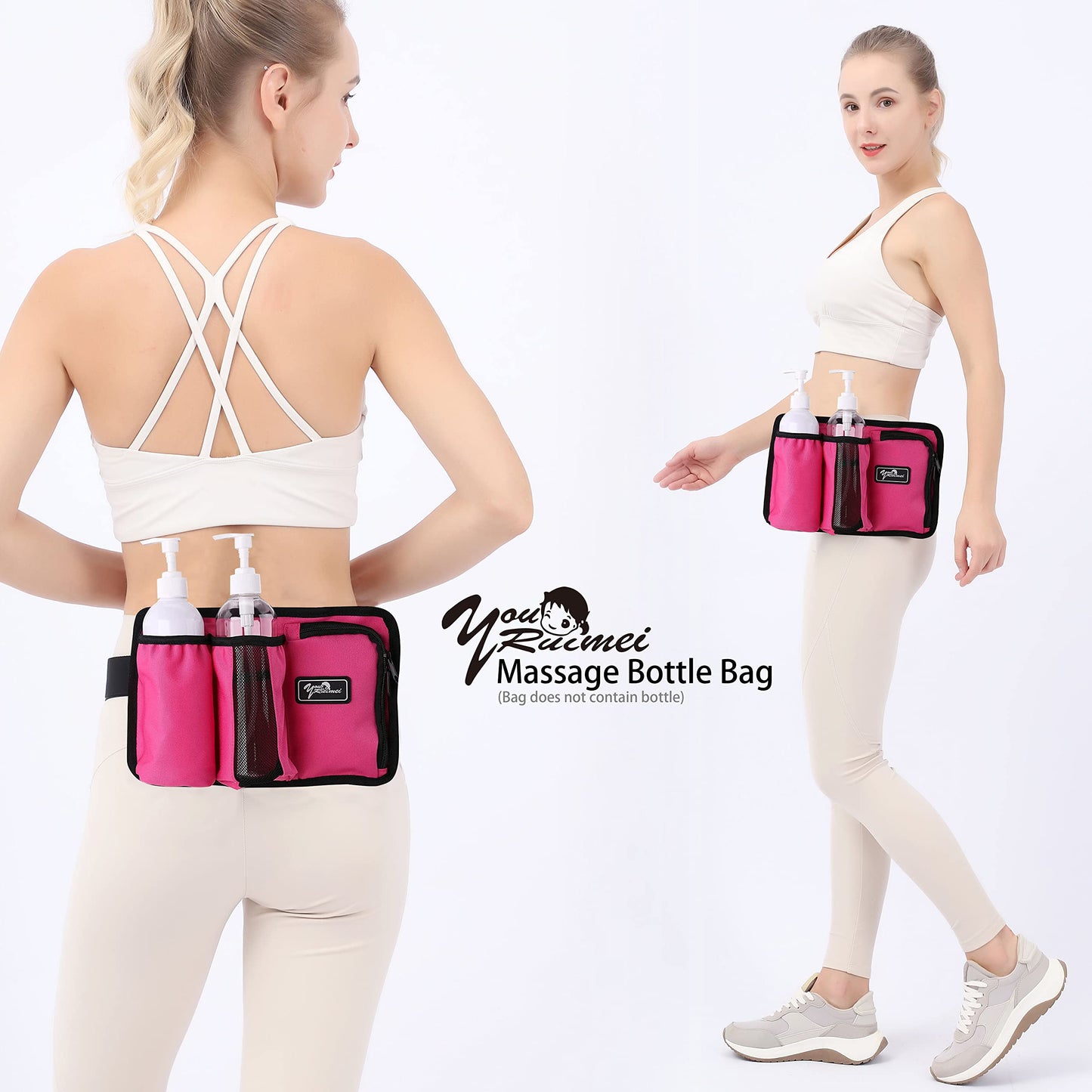 Massage Bottle Bag for Therapists - Rose Red YR-3KD Holster