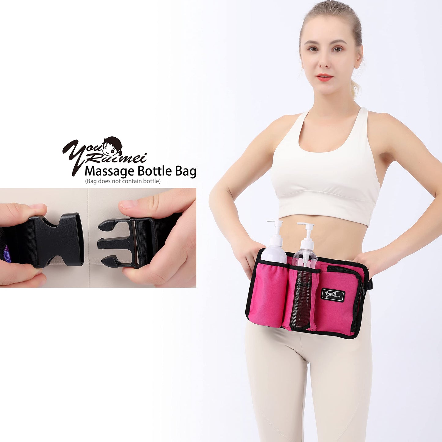 Massage Bottle Bag for Therapists - Rose Red YR-3KD Holster