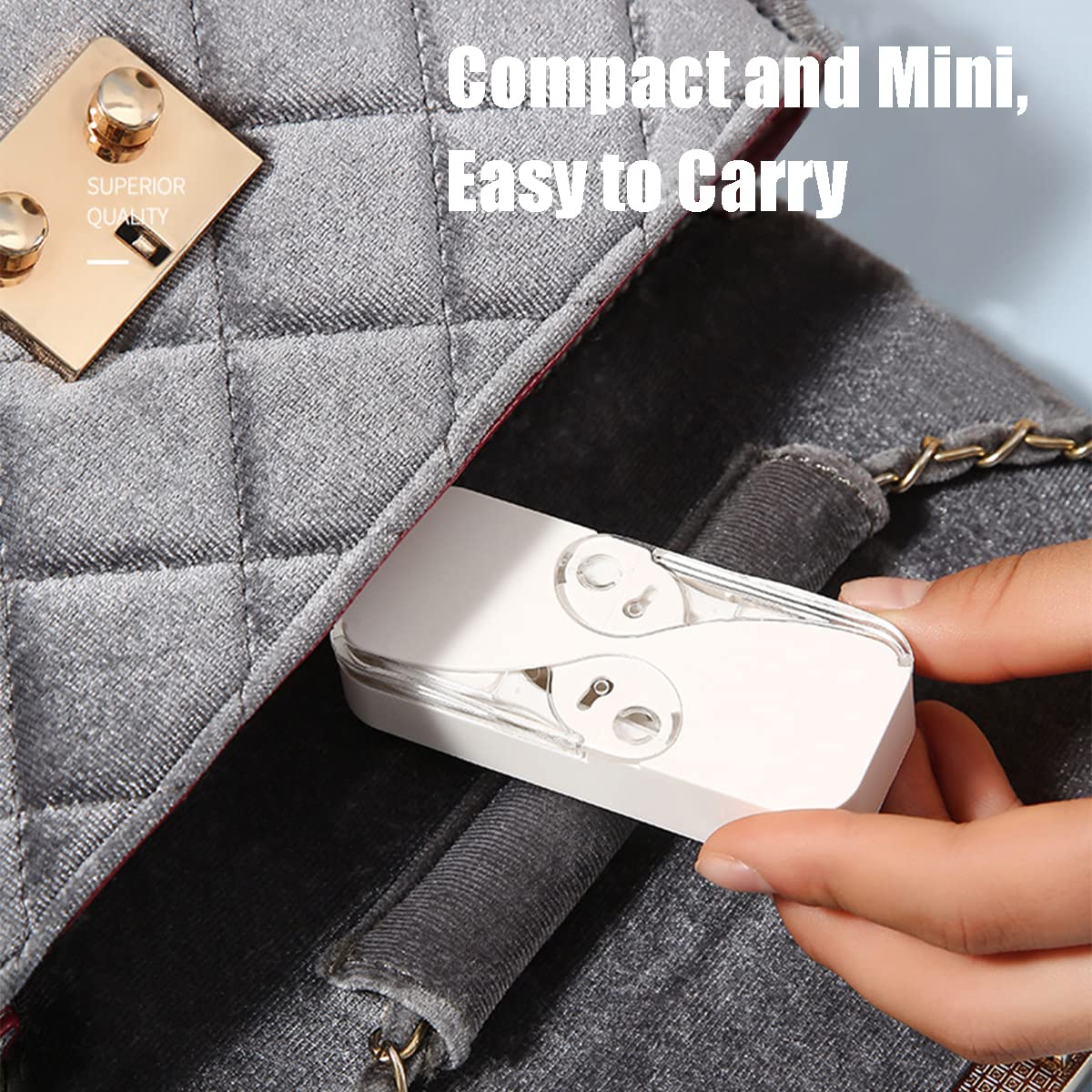 YRAKOZIN 4-Pack Portable Floss Dispenser – Travel Dental Floss & Toothpick Holder (White)