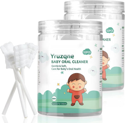 Yruzqne 104Pcs Baby Tongue Cleaner & Infant Toothbrush Set