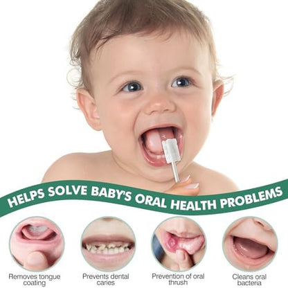 Yruzqne 104Pcs Baby Tongue Cleaner & Infant Toothbrush Set
