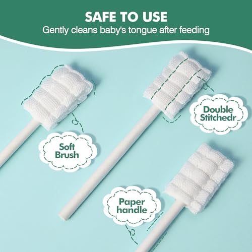 Yruzqne 104Pcs Baby Tongue Cleaner & Infant Toothbrush Set